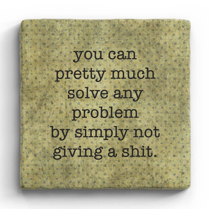 Solve Any Problem - Marble Coaster for wholesale by Paisley & Parsley