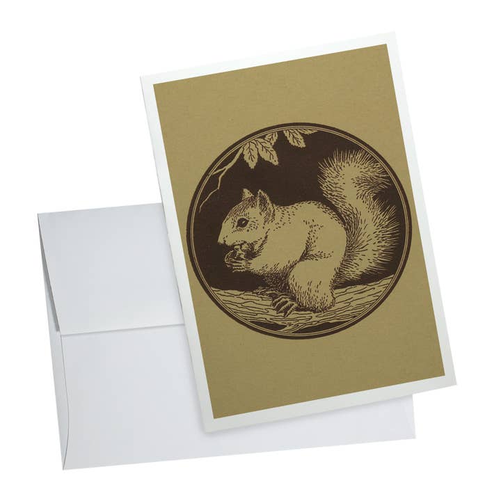 Notecard 30155 Squirrel with a Nut in its Mouth Vintage M for wholesale by Lantern Press