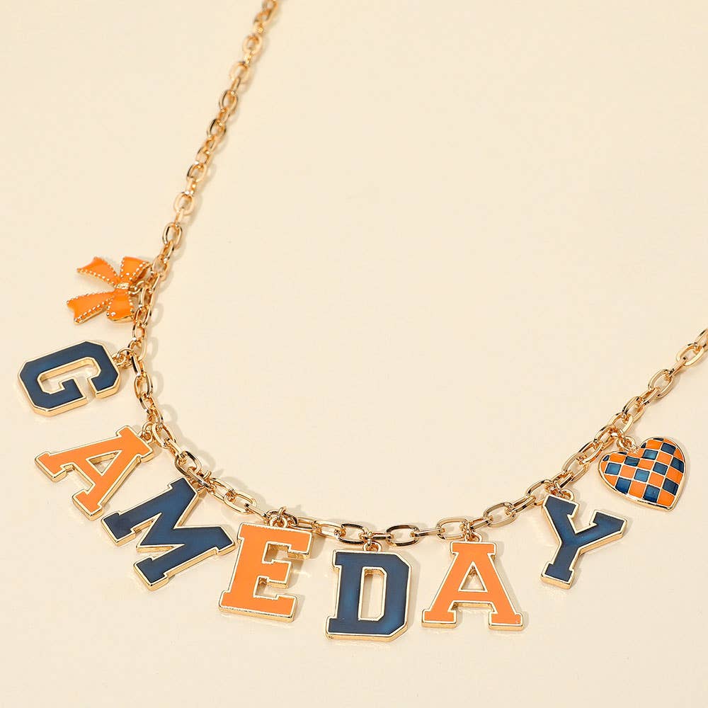 Sensibling Corp. - Wholesale Pendant/Charm Necklace - GAME DAY Letter Charm Station Necklace6