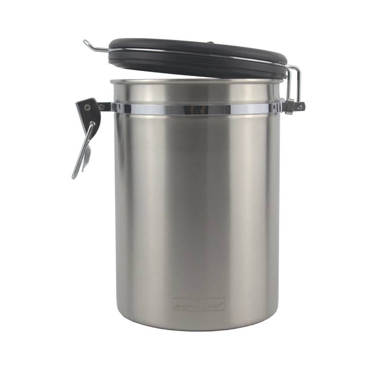 MONZA coffee tin - elegant 304 stainless steel coffee tin with integrated aroma valve and other Purchase Wholesale monschauer senf. Free Returns & Net 60 Terms on Faire trending on Faire.