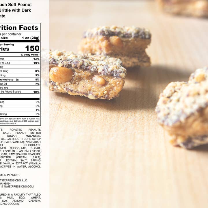 Northwest Expressions - Wholesale Brittle - SOFT Peanut Butter Brittle (4 oz Pouch)
