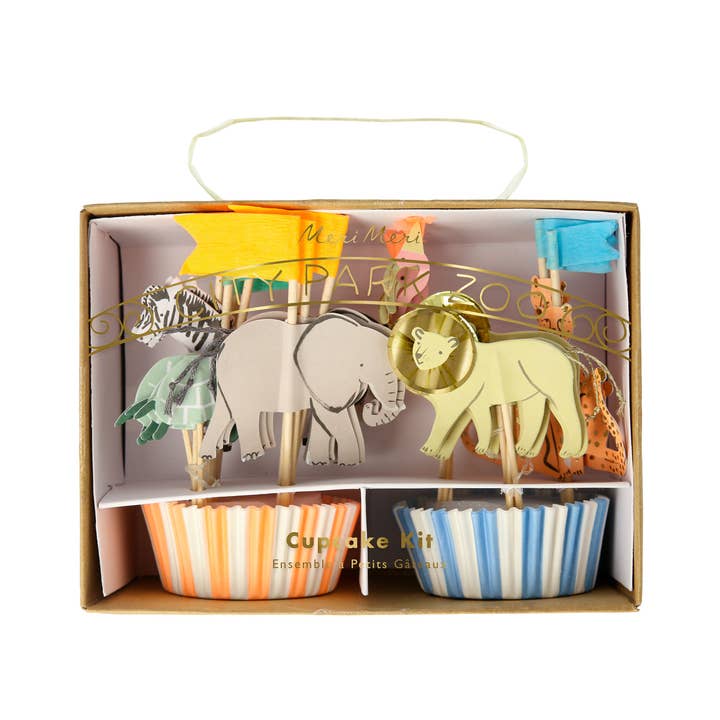 Safari Animals Cupcake Kit for wholesale by Meri Meri