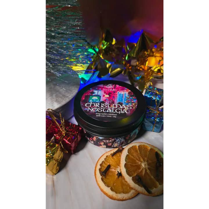 Aureal Irish Gifts - Wholesale Travel candles - Christmas Nostalgia - Christmas Tin Candle1