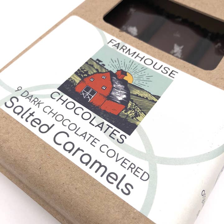 Farmhouse Chocolates - Wholesale Chocolate Covered Sweets - 9 Piece Dark Chocolate Covered Salted Caramels5