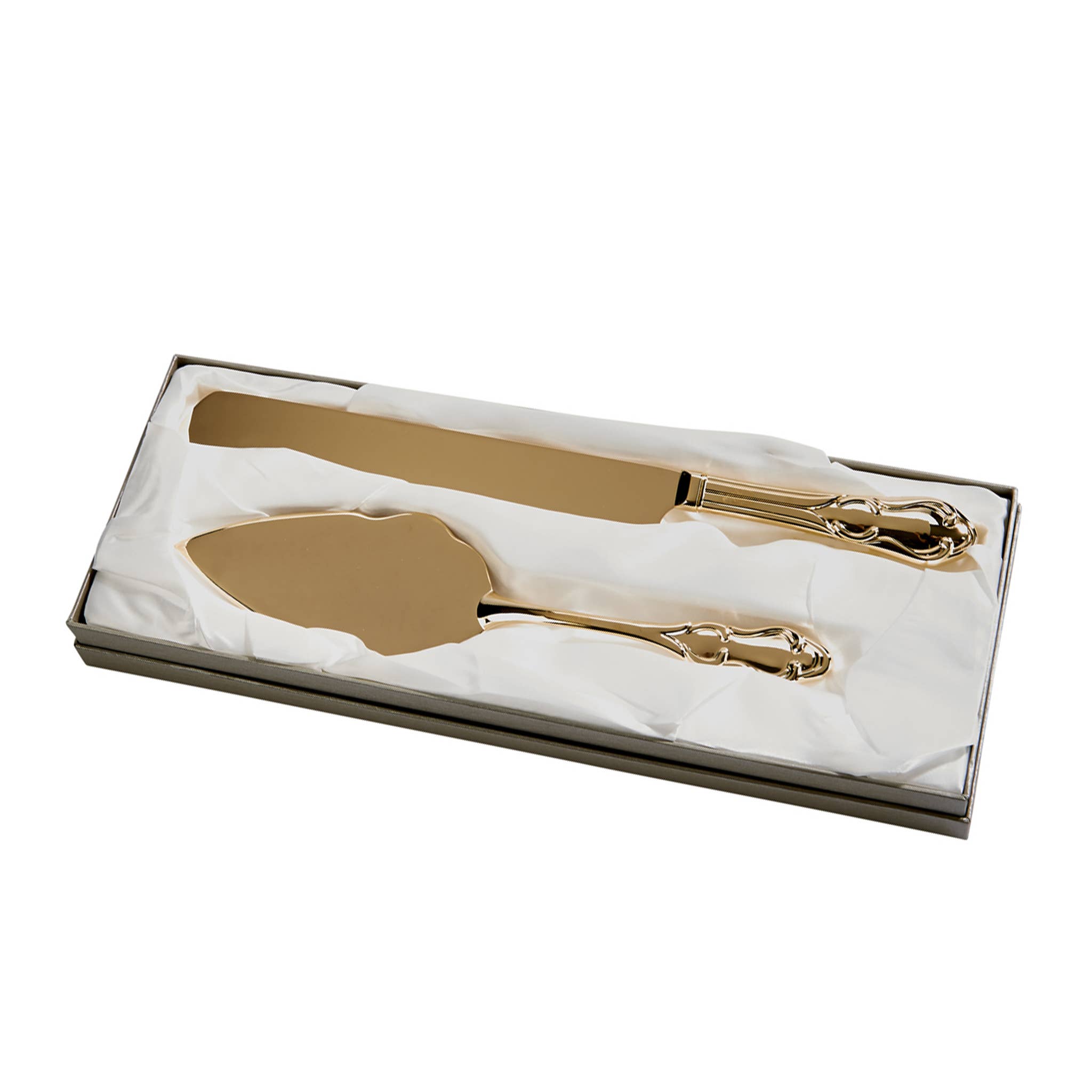 Creative Gifts International Inc. - Wholesale Serving Utensil - Knife & Server Set In Gold Tone Finish1