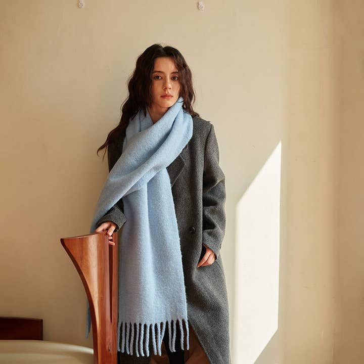 ACCITY - Wholesale Scarf - Women's - Red Wool Blend Scarf for Winter – Soft & Warm_CWASC22823