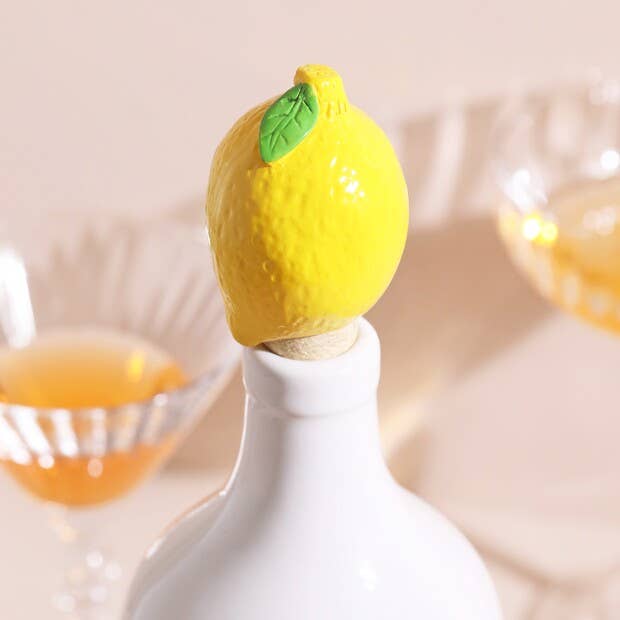 Lisa Angel - Wholesale Wine Stopper - Lemon Cork Bottle Stopper