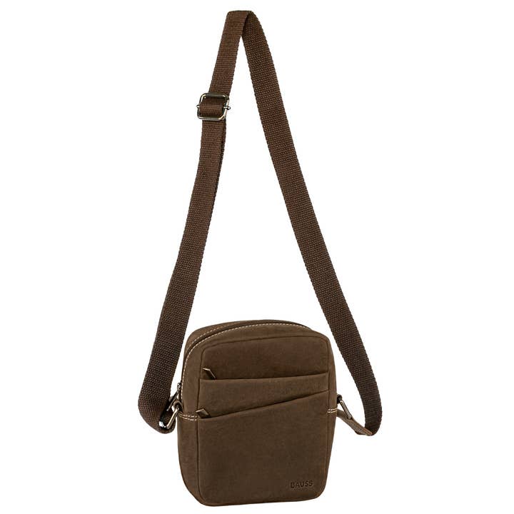 Bolsa de Hombro para Hombre en Piel con Cremallera Interior para venta al por mayor de Lupel & Rubre