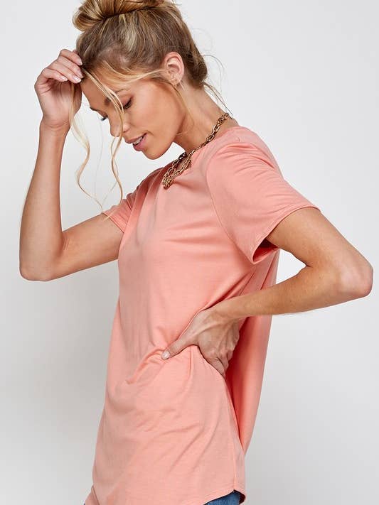 A.gain - Wholesale T-Shirt - Women's - 10733SSP07 - PLUS SIZE BASIC SOLID SHORT SLEEVE TOP11