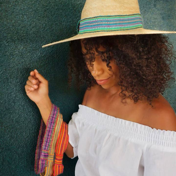 Panajachel gestreifte Hutbänder (M/L): Lebendig und ethisch für den Großhandel von Sol Authentica