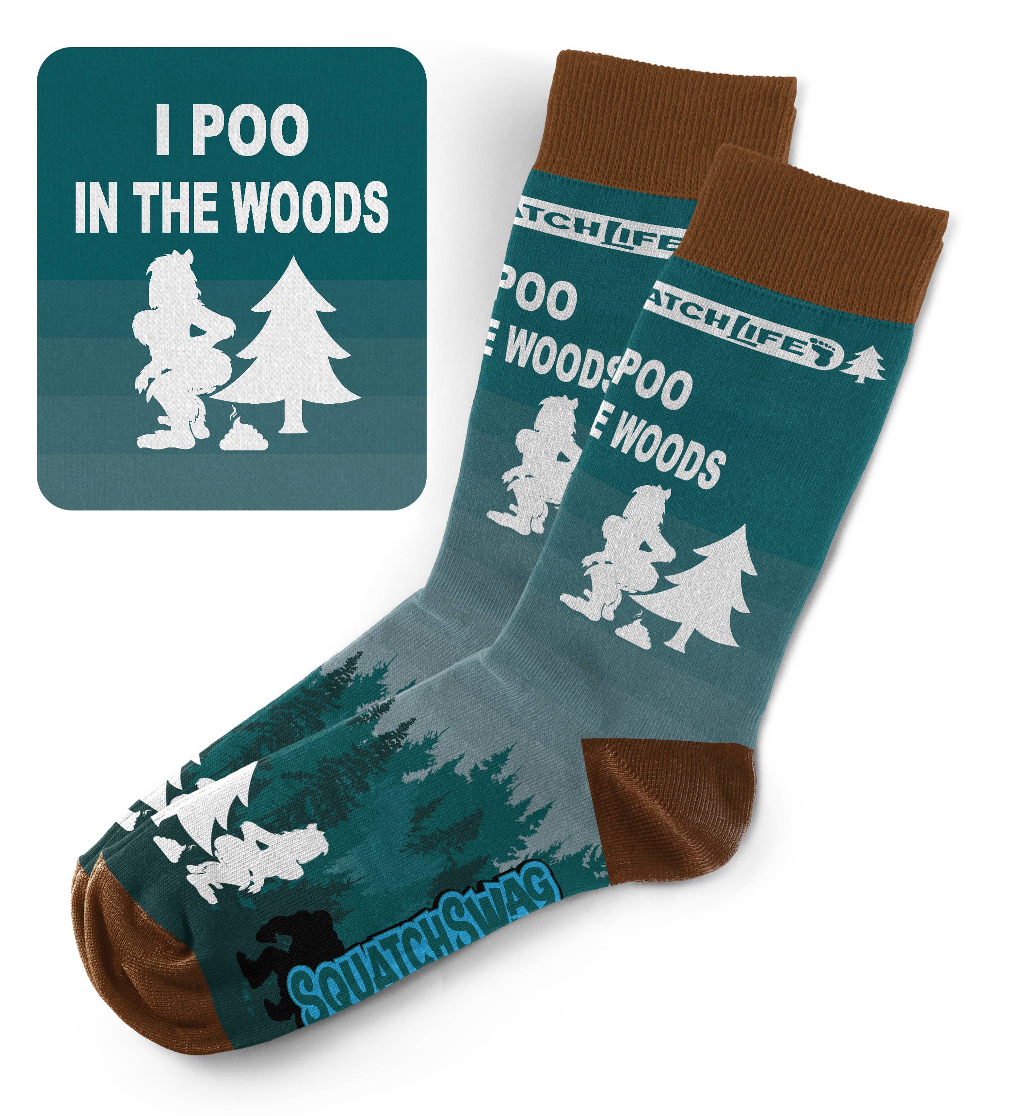 SquatchSwag - Venta al por mayor Calcetines - Unisex - Calcetines Bigfoot - Calcetines BillyBob Bigfoot Fun12