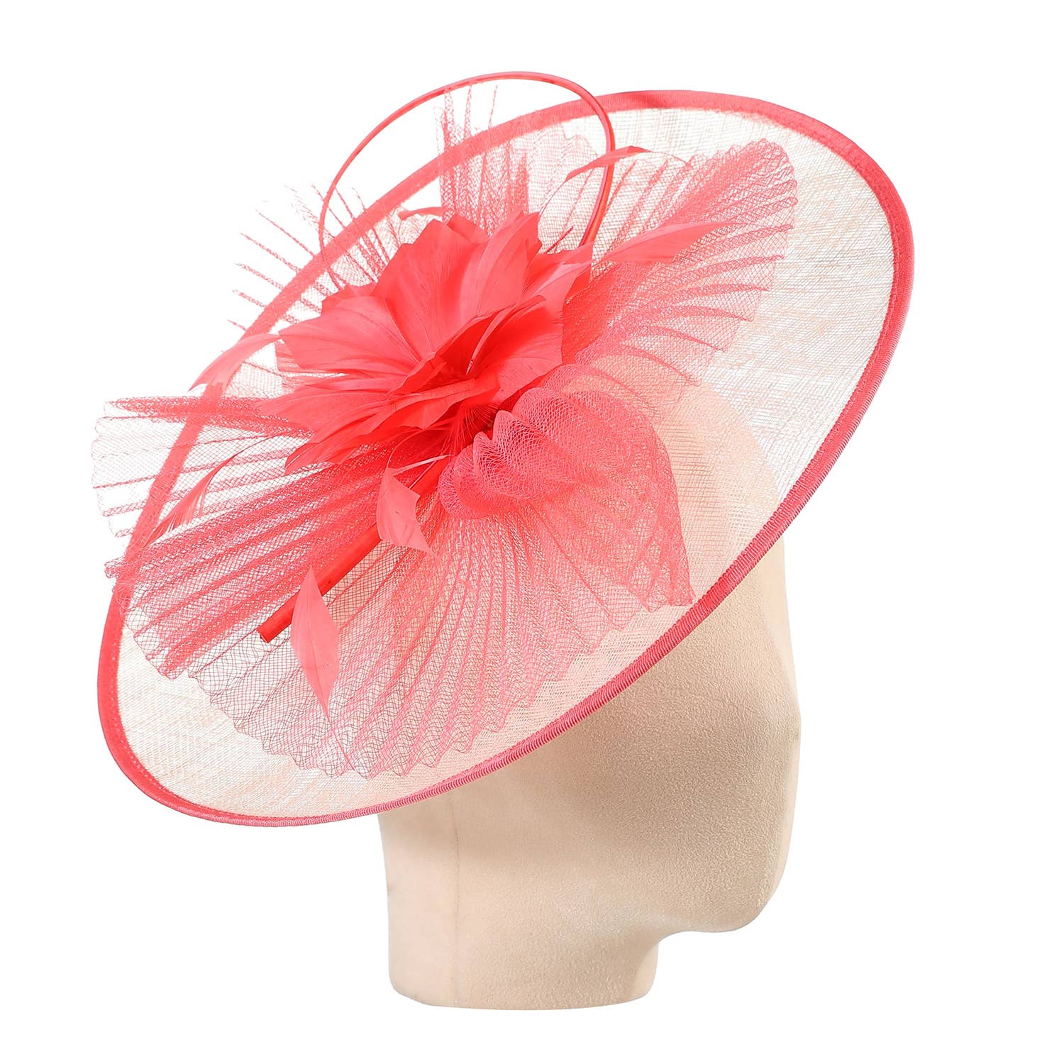 PEACH ACCESSORIES – wholesale Fascinator hat – Women's – Elegant Wide Brim Fascinator Hat TGH0665