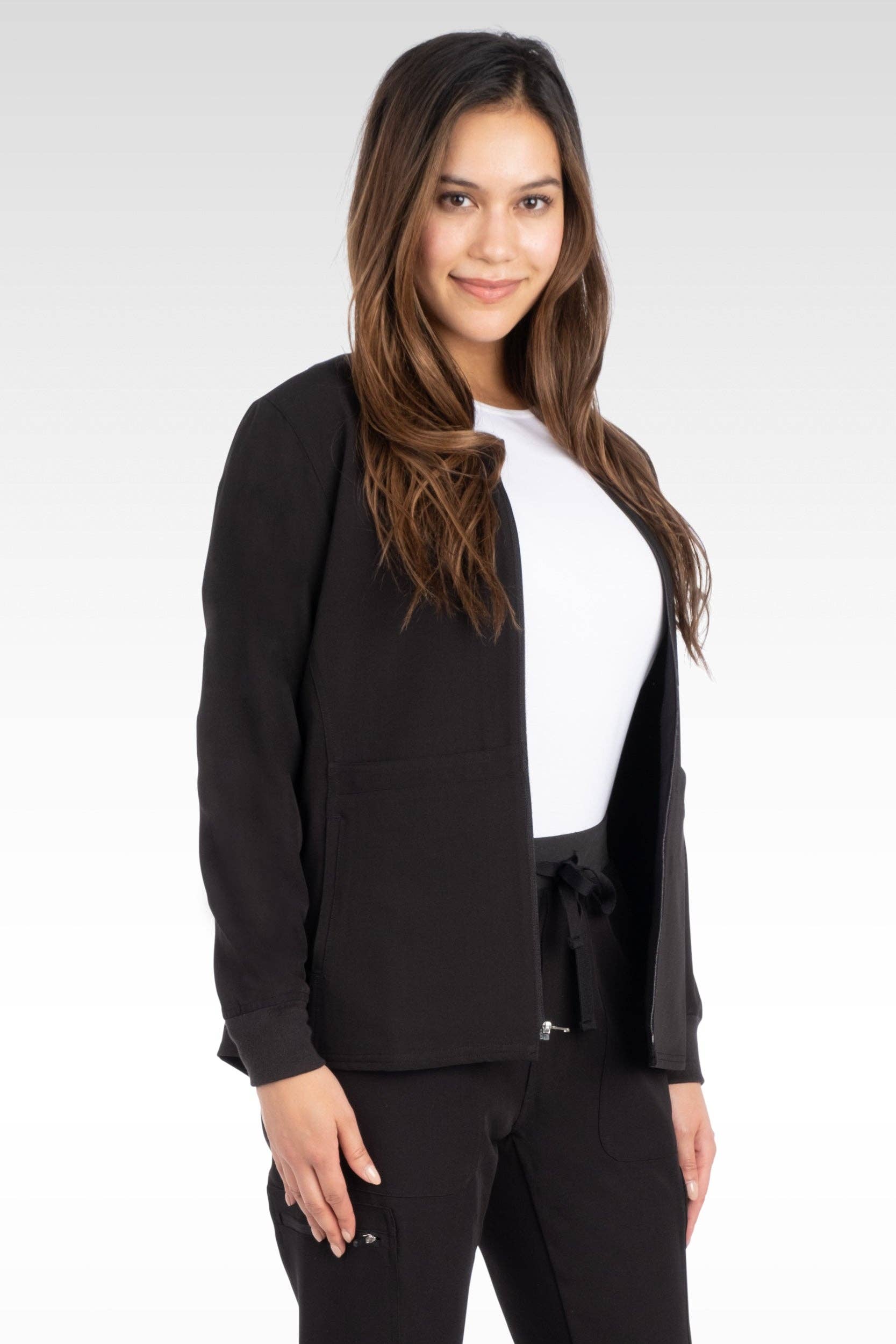 Aura Naturale - Wholesale Healthcare Uniform - Women's - Tana Women Round Neck Zipped Scrubs Jacket 4 Pockets (17050)18