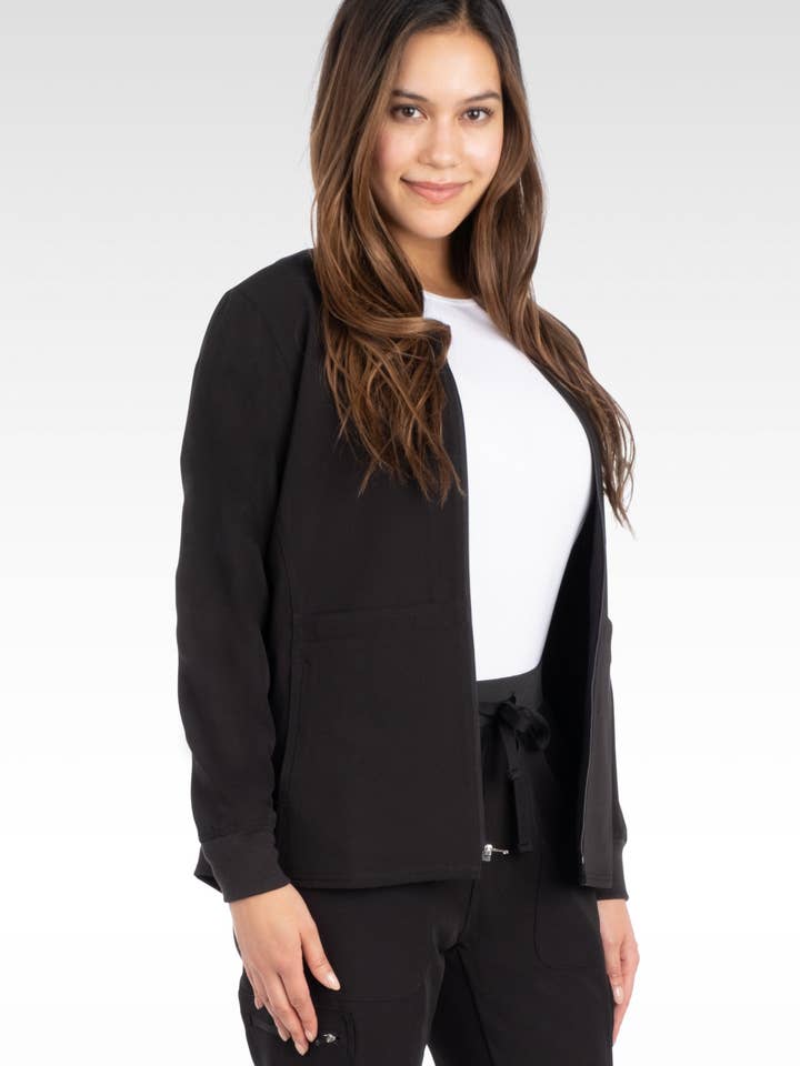 Aura Naturale - Wholesale Healthcare Uniform - Women's - Tana Women Round Neck Zipped Scrubs Jacket 4 Pockets (17050)18