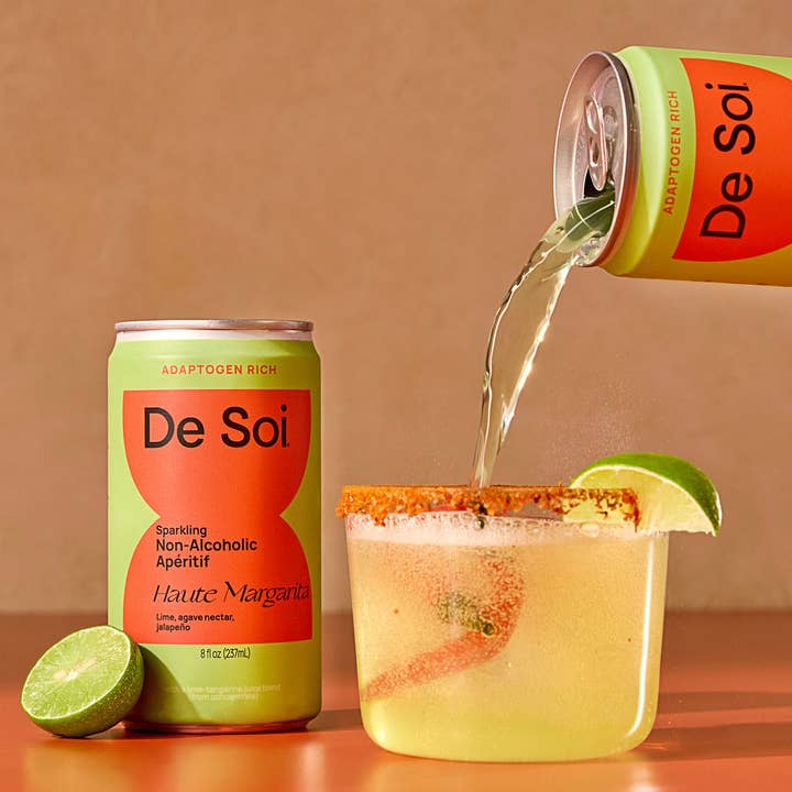De Soi - Vente Apéritifs sans alcool/mocktails - Haute Margarita, Pack de 24 canettes (8 oz)