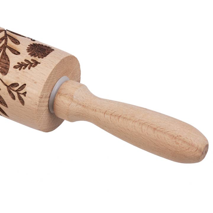 Primitives by Kathy - Wholesale Kitchen Tool/Gadget - Floral Embossed Rolling Pin