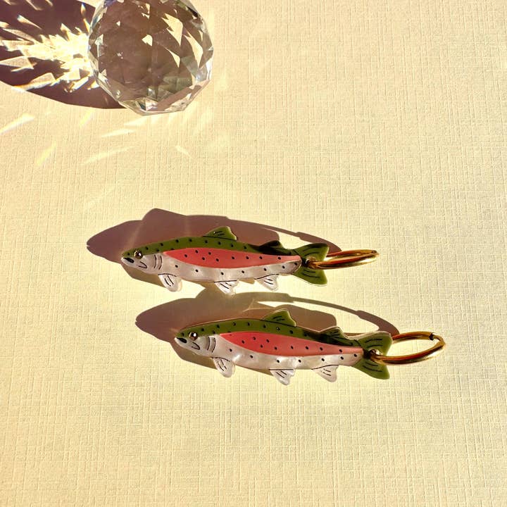 Not Picasso - Wholesale Dangle Earrings - Rainbow Trout1