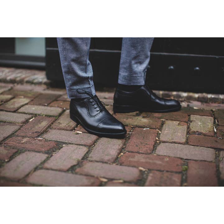 Peter & Porter - Wholesale Oxford shoes – Men′s - St James Black Leather1