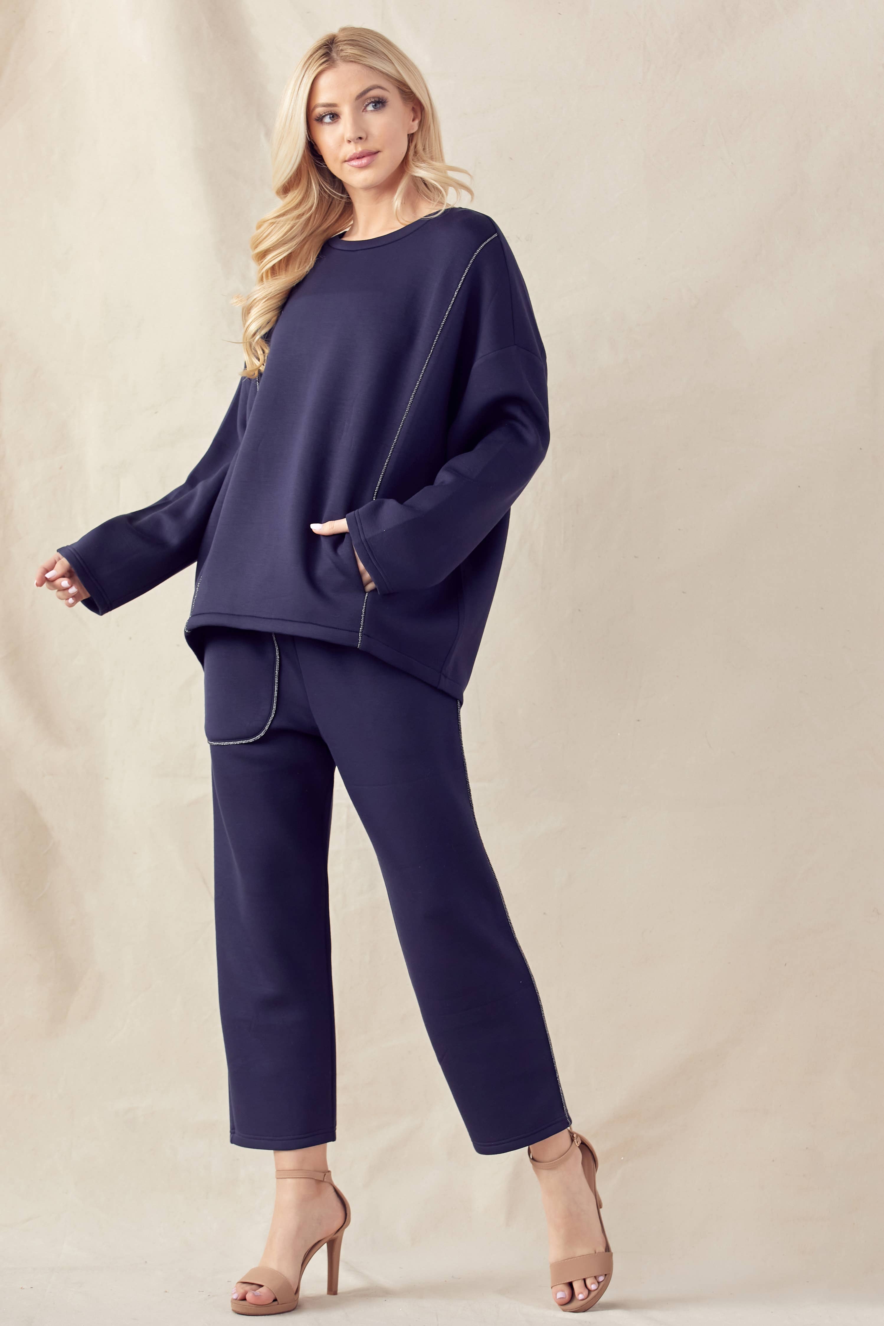 Joh Apparel – Großhandel Hose – Damen – Kelti Stretch Französische Scuba-Strickhose3