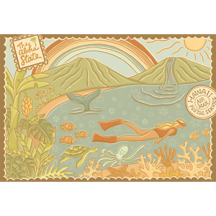 Postcard from Paradise - 1000 piece puzzle for wholesale by Surf Shack Puzzles