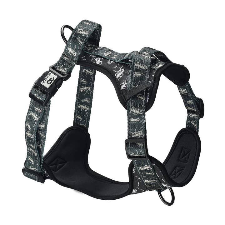 Eco Chic Recycled Dog Harness - Landrovers Black for wholesale by Eco Chic