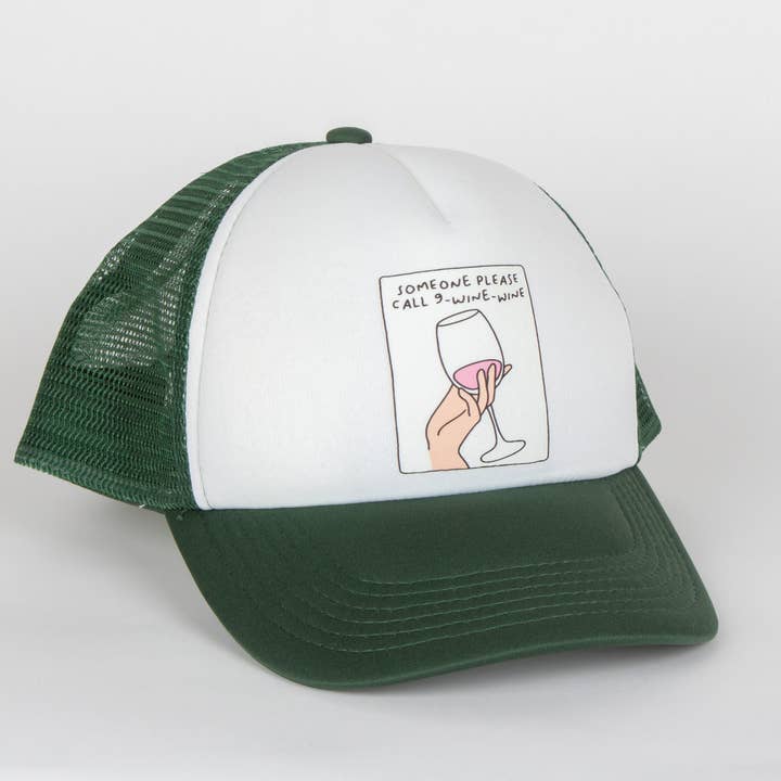 Retro Truckerkeps 9-Vin-Vin Skogsgrön (VE 4 stycken) för wholesale av Frau Hansen