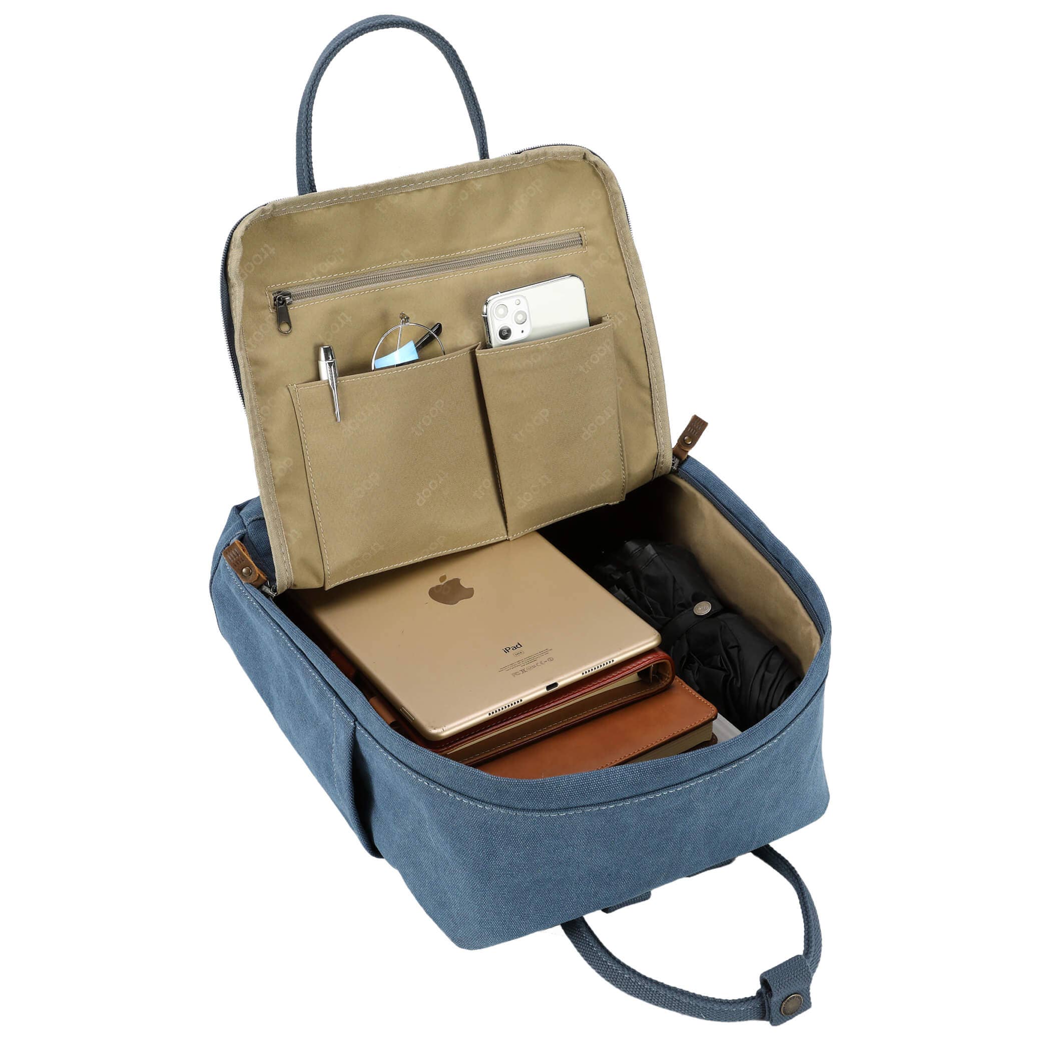 Troop London – Großhandel Rucksack – Unisex – TRP0549 Troop London Klassischer Canvas-Tagesrucksack, Rucksack, Reiserucksack, Schulrucksack4