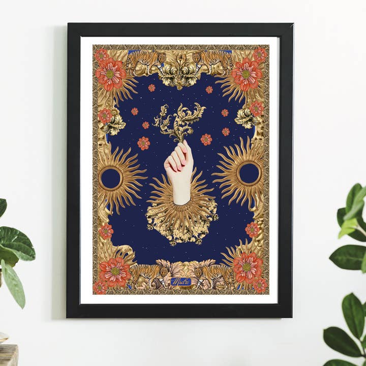 The Golden Hand Art Nouveaux Boho-Farbkunst-Plakatdruck für den Großhandel von Msdre