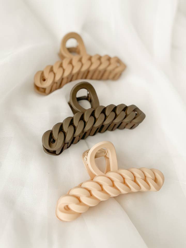 Braided Hair Clips, Large Hair Claw Clip, Minimalist Clips for wholesale by That's Sew Me