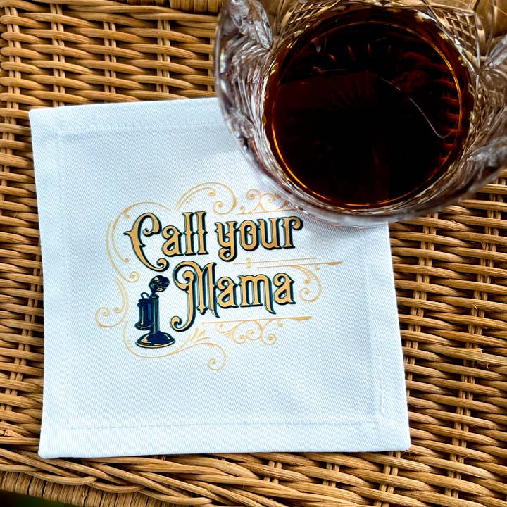 The Call Your Mama Cocktail Napkin for wholesale by Salvation South