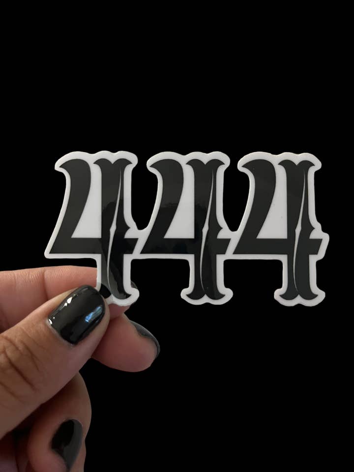 444 Angel Number Vinyl Sticker for wholesale by I Will Cut You Creations