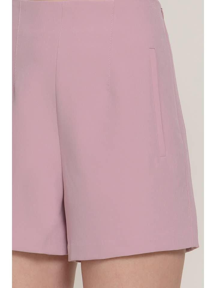 Active Basic | Active USA – wholesale Shorts – Dam – Shorts med hög midja Pinktuck16