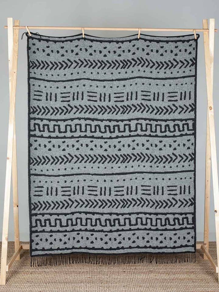 Blanket Zulú Grey for wholesale by Blankets Of The World