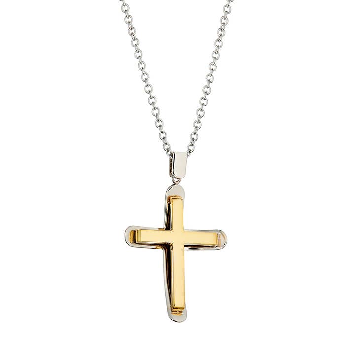 Cross Pendant - Gold, Whitegold 14k for wholesale by Eleni Orfanou