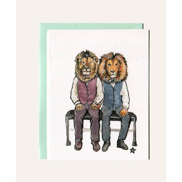 Darling Illustrations - Wholesale Love Card - King of My Heart - Lion Notecard4