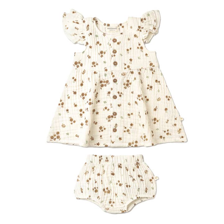 Robe à volants avec boutons pour la vente par Hunnies