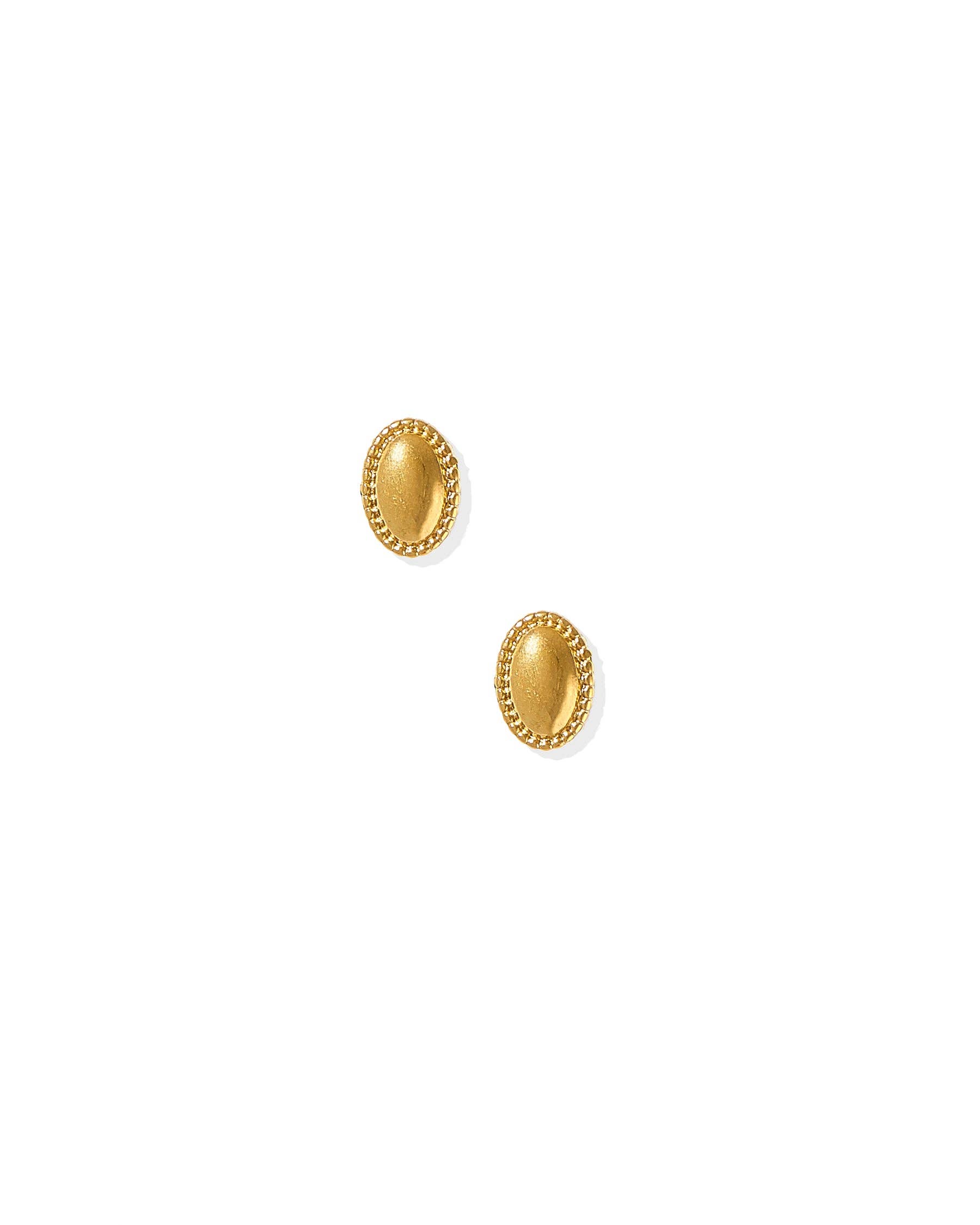 LINNY CO - Wholesale Stud/Post Earrings - Screwback Stud Earrings - Drew Oval Gold2