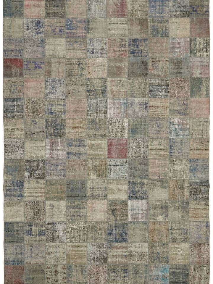 10x13 Grijs Patchwork Tapijt - 43319 voor wholesale door RUG N CARPET