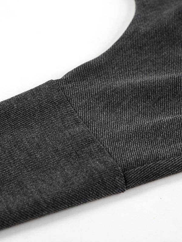 NERO Magliette a maniche lunghe con spacco laterale a spalla scoperta di colore solido e vestibilità ampia. in vendita all'ingrosso su Faire9