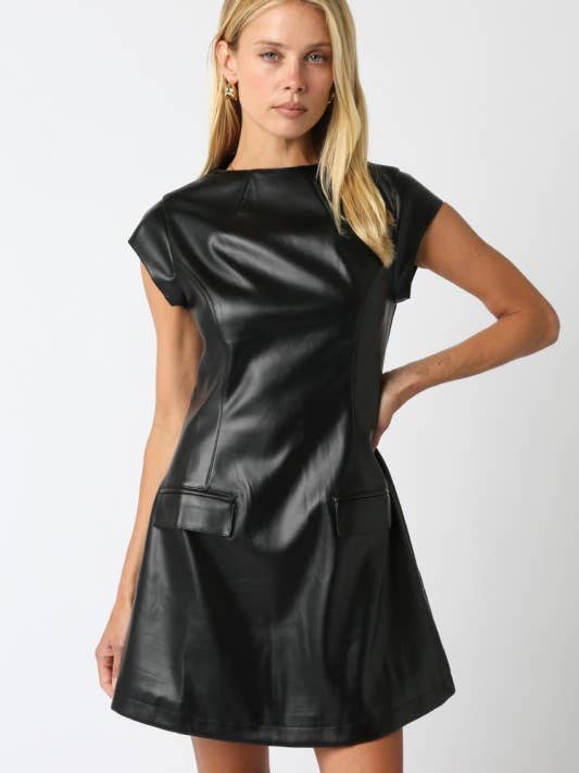 Avah Pu Dress for wholesale by Olivaceous