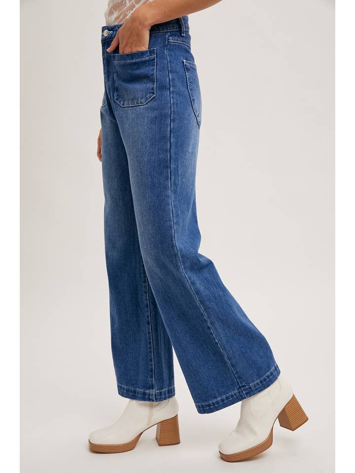 Bluivy - Wholesale Jeans - Women's - HIGH RISE WIDE LEG DENIM JEANS12