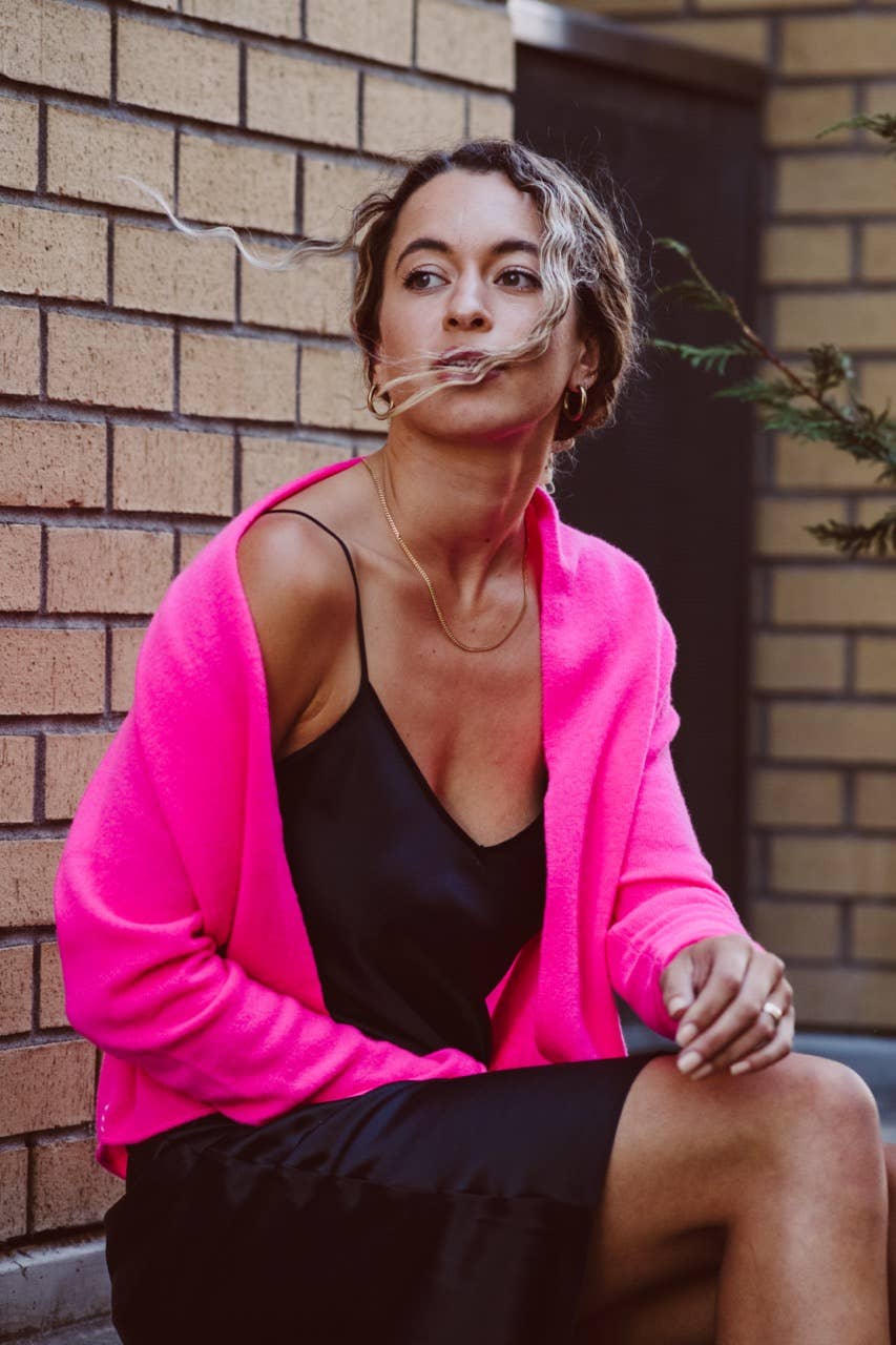 Joyride Supply - Wholesale Cardigan - Women's - 100% Cashmere No.8 Cropped Open Cardi9