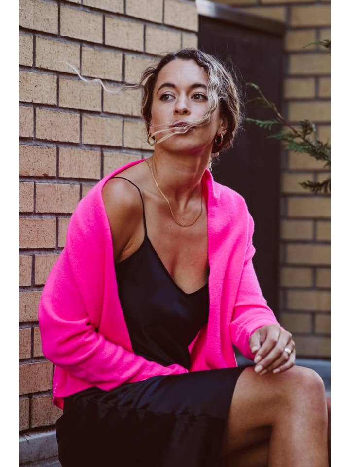 Joyride Supply - Wholesale Cardigan - Women's - 100% Cashmere No.8 Cropped Open Cardi9