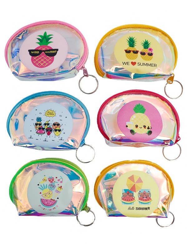 Iridescent Fruit Animated Dome Zip Up Bag for wholesale by Cap Zone