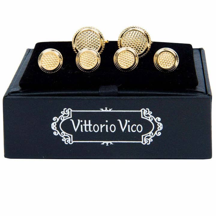 Dubal Brothers - Wholesale Cufflinks - Vittorio Vico Gold Cufflinks & Stud Sets by Classy Cufflinks6