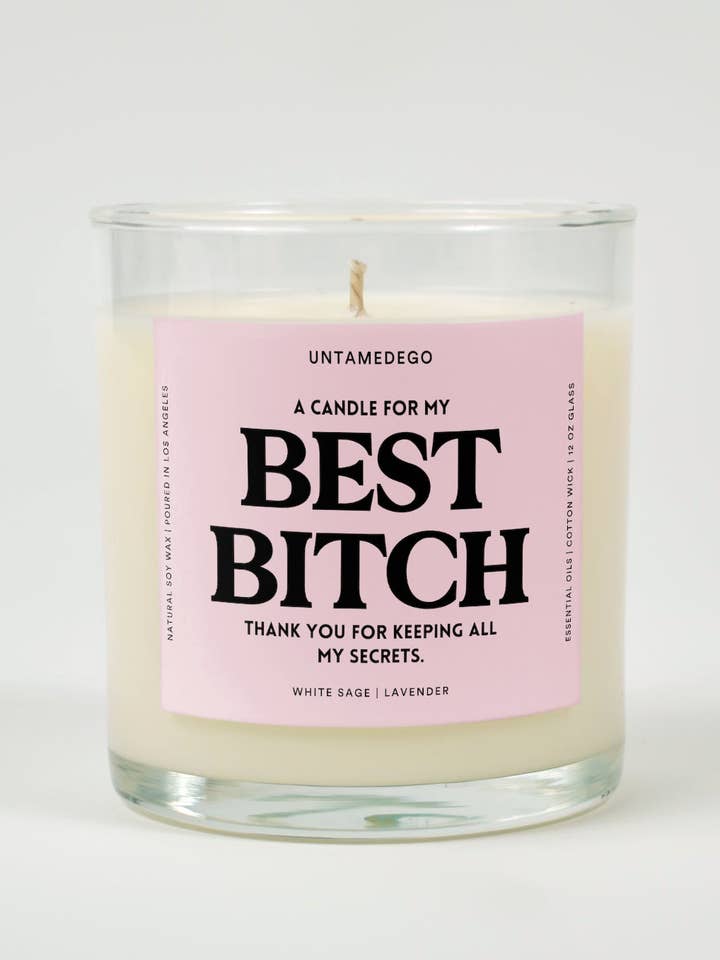A Candle for My Best Bitch | Funny Candle for wholesale by Untamedego LLC
