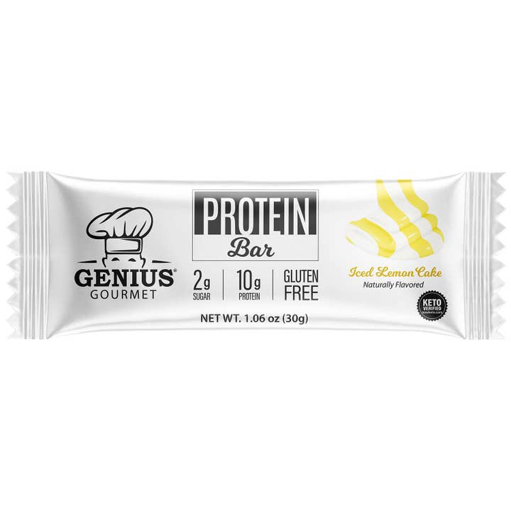 Protein Bar - Iced Lemon Cake - 10 count for wholesale by Genius Gourmet