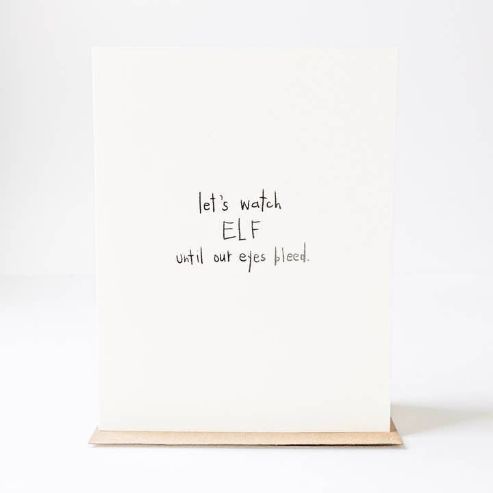 Tarjeta de elfo para venta al por mayor de under the stairs paper co.