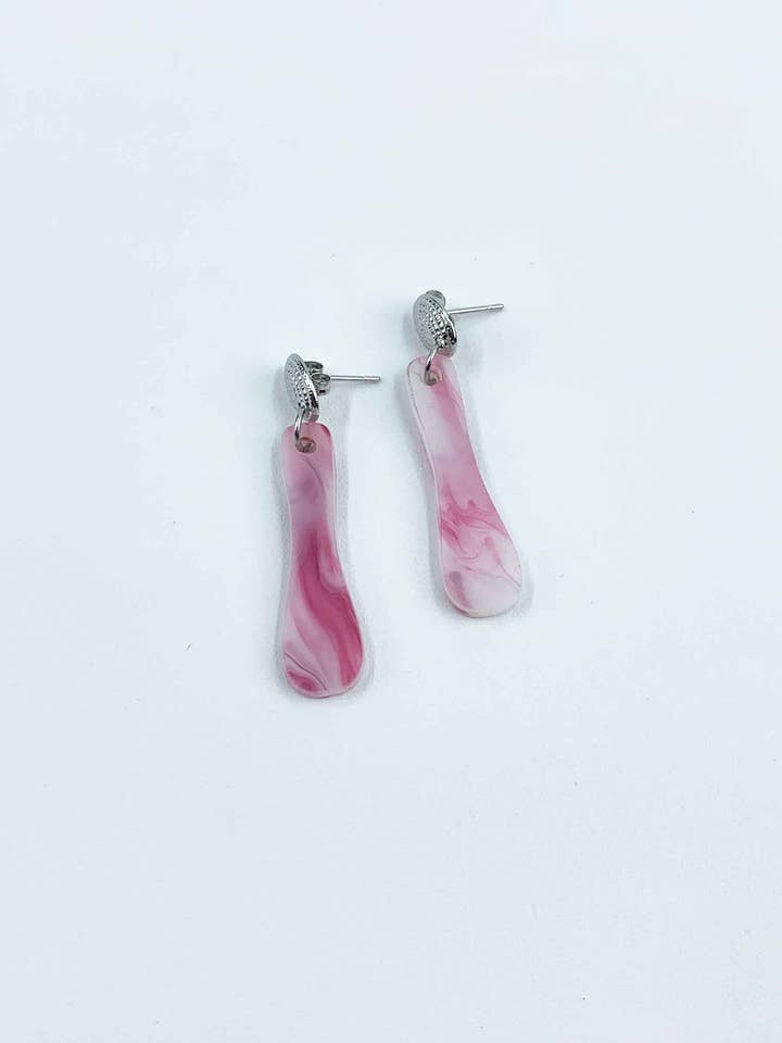 Hangende Oorbellen met Gemarmerde Details voor wholesale door Bizuwayne