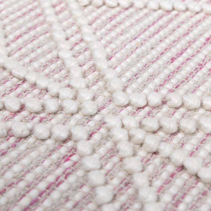 Ramsbury Soft Pink Wool Rug for wholesale by Eastern Woven